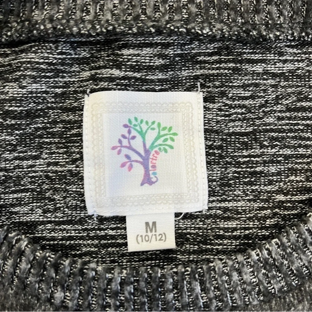 Colortre Girls Sweater Sequin Rain Deer. Gray Red. Size M 10/12. #575